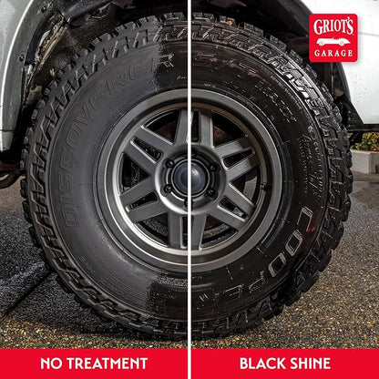 Griot's Garage Black Shine Tire and Trim Coating, Water-Resistant Dressing, Provides a High-Gloss Finish, Rain, and UV Protection, 10938, 15oz