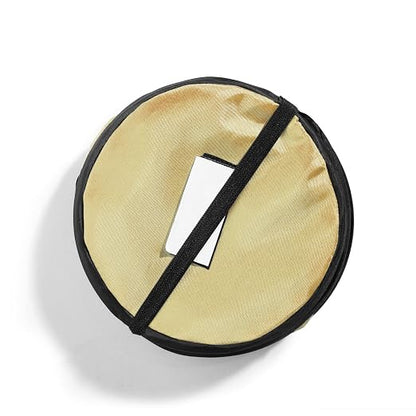 FH Group FH1120 Collapsible Trash Can (Beige) Small with Gift - Universal Fit for Cars Trucks and SUVs