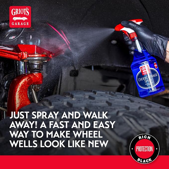 Griot's Garage Undercarriage Spray for Car Cleaning and Detailing, Undercoating for Wheel Wells, Frame, Springs, and More, 11139, One Gallon