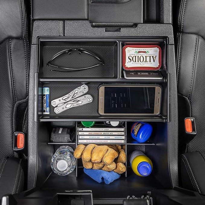 Vehicle OCD - Center Console Divider and Tray Organizer for Toyota Tundra (2014-2021) - Made in USA - SLX502