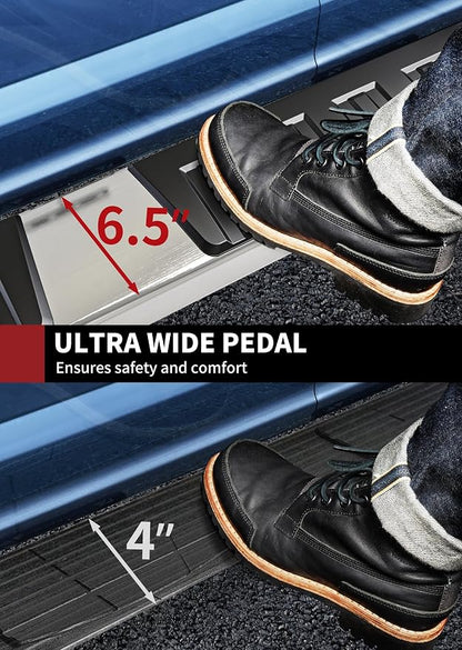 YITAMOTOR 6.5 Inches Running Boards Compatible with 2019-2026 Chevy Silverado/GMC Sierra 1500 Crew Cab, 2020-2026 2500HD 3500HD, Running Boards for Silverado Crew Cab, Side Step Bars Stainless Steel