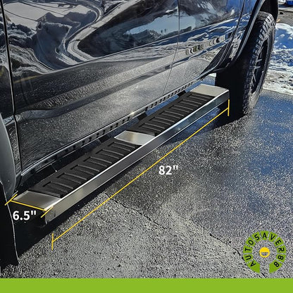 AUTOSAVER88 6.5" Running Boards Compatible with 2019-2026 Chevy Silverado/GMC Sierra 1500, 2020-2026 Silverado/Sierra 2500HD 3500HD Crew Cab Side Steps Nerf Bars (Excl. 2019 1500 LD)