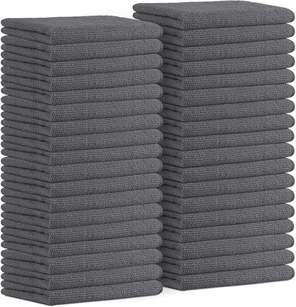 Avalon Towels Microfiber Cleaning Cloths (Value Pack of 36) - Size 16 x 16 Inches, Highly Absorbent Cleaning Rags, Lint Free, Reusable and Washable, Microfiber Towels for Cars