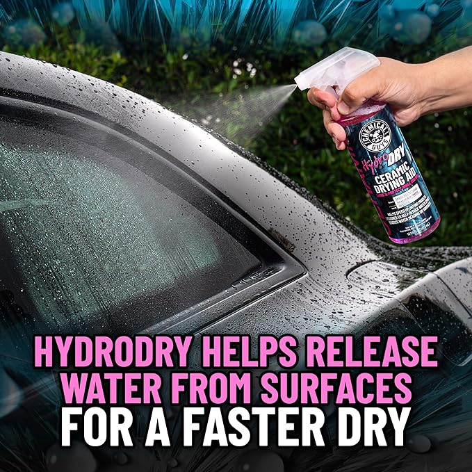 Chemical Guys HydroDry, Ceramic Drying Aid - 16 oz Quick Detail Spray Enhances Shine and Protection After Wash, Safe for Cars, Trucks, SUVs, Motorcycles, and RVs - Hydrophobic Gloss Booster