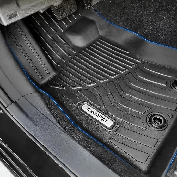 OEDRO Upgraded Floor Mats Fit for 2024-2025 2026 Subaru Crosstrek/Impreza Accessories, TPE All-Weather Crosstrek Floor Liners 1st & 2nd Row & Trunk Mat, Black