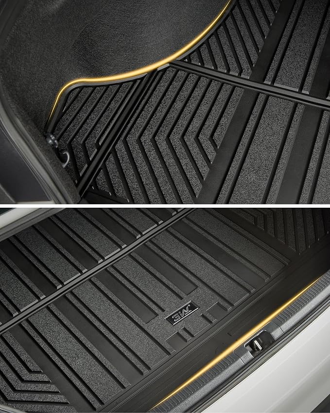 3W Floor Mats & Cargo Liner Fit Toyota Camry 2018-2024 FWD (Not for Hybrid or AWD), TPE All Weather Custom Fit Floor Liner, 1st and 2nd Row and Trunk Mat(L/LE/SE/TRD/XLE/XSE)