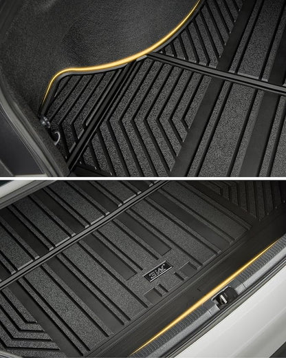 3W Floor Mats & Cargo Liner Fit Toyota Camry 2018-2024 FWD (Not for Hybrid or AWD), TPE All Weather Custom Fit Floor Liner, 1st and 2nd Row and Trunk Mat(L/LE/SE/TRD/XLE/XSE)