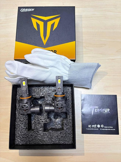 Termitor High Performance 9005 HB3 Fog Light Bulb for Off-road Only | 80,000LM Brightness, 6500K Bright White Light, DIY Easy Install, 85K+ Hrs, IP68, OE Sizing, Pair Pack