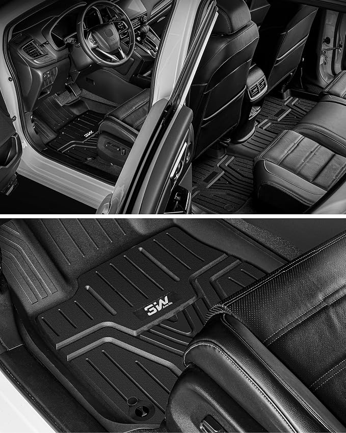 3W Floor Mats & Cargo Liner Fit for Honda HR-V 2023-2026 & Acura ADX 2025 2026, Honda HRV Accessories TPE Custom Fit Floor Liner and Cargo Liner Mat (Include Hybrid) (Not fit Premium Audio System)
