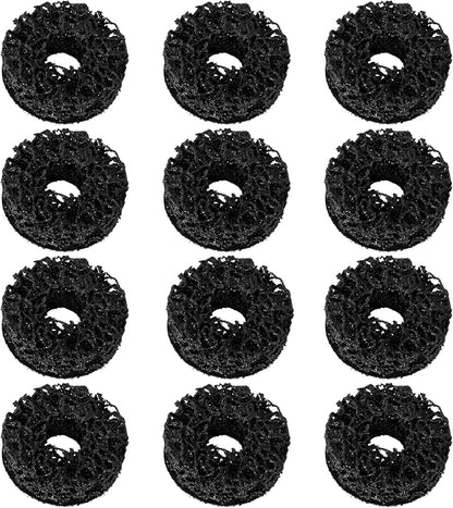 12PCS Wheel Hub Cleaning Pads, 2" Durable Nylon Web Pads, Wheel Stud Cleaner Pads