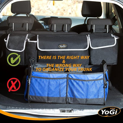 Trunk Organizer for Suv | Hanging Trunk Organizer, Cars Trunk Organizers | Waterproof, 4 Pocket Backseat Storage Solution | Easy Install, Durable and Versatile