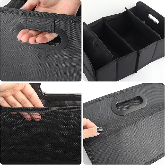 Large Capacity Trunk Organizer for Car,Foldable Multi-Compartment SUV Trunk Organizer for Storaging Tools Toys Foods,Universal Oxford Cloth Car Organizers and Storage