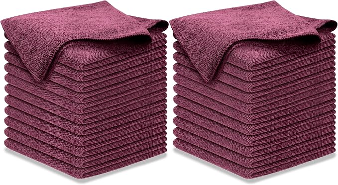 USANOOKS Premium 300GSM Microfiber Cleaning Cloth - 12.5"x12.5" High Performance - 1200 Washes, Ultra Absorbent Microfiber Towels for Cars Undercarriage, Rims & Engine Bay Cleaning - Microfiber Cloth
