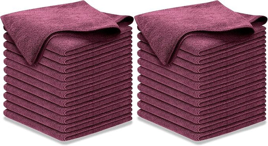 USANOOKS Premium 300GSM Microfiber Cleaning Cloth - 12.5"x12.5" High Performance - 1200 Washes, Ultra Absorbent Microfiber Towels for Cars Undercarriage, Rims & Engine Bay Cleaning - Microfiber Cloth