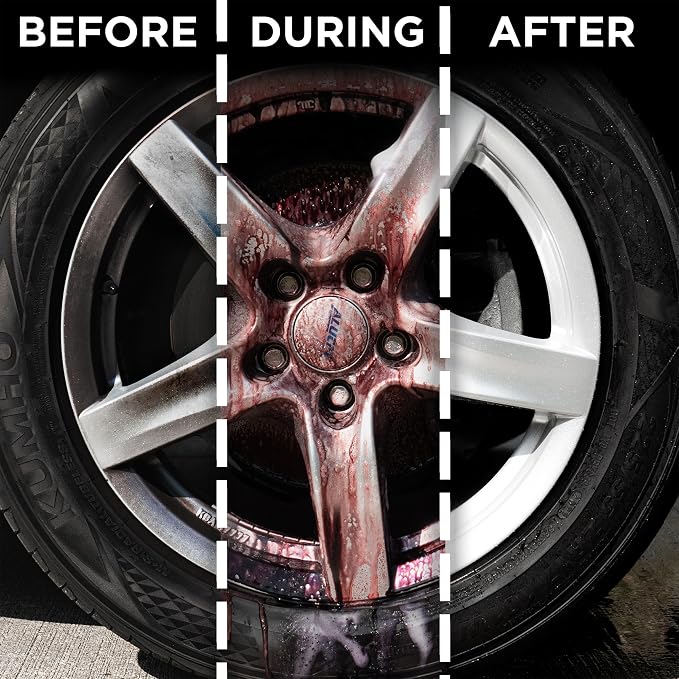 ESOTERIC Wheel Cleaner, Effective Iron Removing Wheel Cleaner, Safe & Versatile Brake Cleaner for Alloy, Chrome, Aluminum, Steel Wheels, Iron Remover, Best Car Detailing Supplies