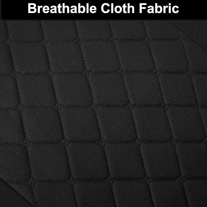 YGL Breathble Car Seat Covers Full Set,Washable Seat Covers for Cars,Premium Cloth Car Seat Protectors,Interior Covers for Cars,Sedan Van Truck SUV(Black)