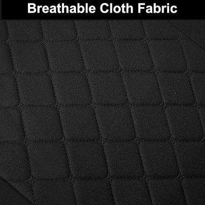 YGL Breathble Car Seat Covers Full Set,Washable Seat Covers for Cars,Premium Cloth Car Seat Protectors,Interior Covers for Cars,Sedan Van Truck SUV(Black)