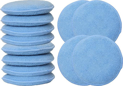 SimpleHouseware Car Wash Sponge Wax Microfiber Applicator Pads, 12-Pack