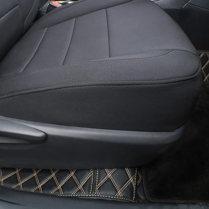 EKR Corolla Seat Covers Custom Fit for Toyota Corolla 2014 2015 2016 2017 2018 2019 L/LE Series Sedan,Leather Car Seat Cover Full Set for SUV-Neoprene(Black)