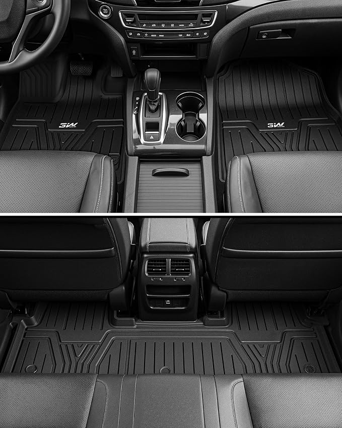 3W Floor Mats for Honda Passport 2026, All Weather TPE Custom Fit Passport Floor Liner 1st & 2nd Row, Cover Protector for 2026 Honda Passport Accessories, Black