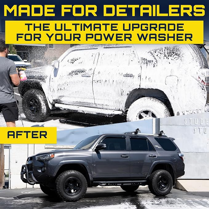 Foam King Short Pressure Washer Gun Handle, Snub Nose Power Washer with Swivel, 3/8" NPT Male & 1/4" Quick Connect, Foam Cannon Attachment for Car Wash, The Snubster for Easy Cleaning