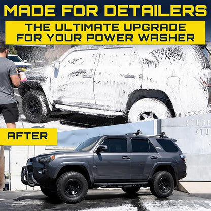 Foam King Short Pressure Washer Gun Handle, Snub Nose Power Washer with Swivel, 3/8" NPT Male & 1/4" Quick Connect, Foam Cannon Attachment for Car Wash, The Snubster for Easy Cleaning