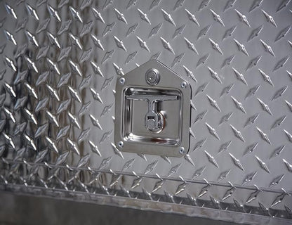 Buyers Products - 1705660 Contractor Toolbox With Drop Door, Diamond Tread Aluminum, 96 Inches