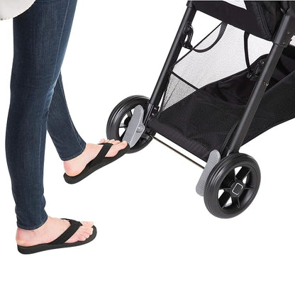 Safety 1st Smooth Ride Travel System Stroller and OnBoard FLX Infant Car Seat, Newborn to Toddler Baby Combo, Easy-Install, Large Canopy, Ample Storage, Foldable, Rear-Facing 4-30 lbs, Black Cherry