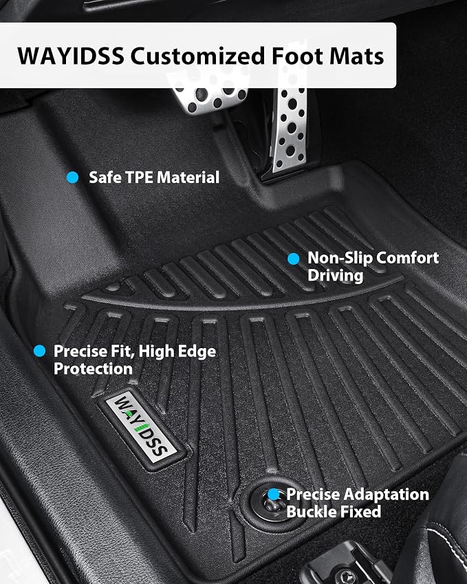 Floor Mats for 2025 2026 Nissan Armada & Infiniti QX80(Fit 7 and 8seat) with Trunk Mat 8PC TPE All-Weather Set - Custom Fit Non-Slip Floor+Cargo Liners Accessories