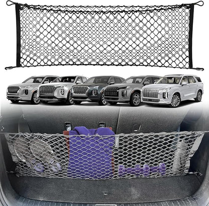 Envelope Style Automotive Elastic Trunk Mesh Cargo Net for Hyundai Palisade 2020-2025 - Premium Trunk Organizers and Storage - Luggage Net for SUV