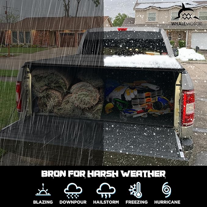 Hard Folding Truck Bed Tonneau Cover Compatiable with Dodge Ram 1500 Classic&New(2002-2026) 2500&3500(2003-2026) 6.4 ft Standard Box w/o Rambox, Tri Fold Style