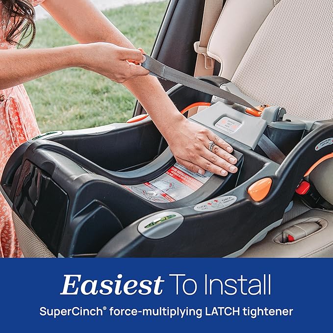 Chicco KeyFit 30 ClearTex Infant Car Seat and Base, Rear-Facing Seat for Infants 4-30 lbs., Includes Infant Head and Body Support, Compatible with Chicco Strollers, Baby Travel Gear, Slate/Grey