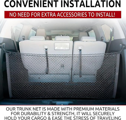 Envelope Style Trunk Mesh Cargo Net for Honda Odyssey 1995-2025 - Car Accessories - Premium Trunk Organizers and Storage - Cargo Net for SUV - Vehicle Carrier Organizer for Honda Odyssey