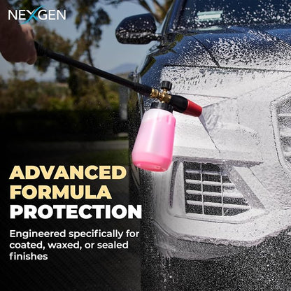Nexgen High Foam Car Wash (16oz) - Professional-Grade, pH-Balanced car soap for Spotless Shine - On-the-Go Car Detailing - Car Cleaning Supplies - Safe for Coated, Waxed & Sealed Finishes