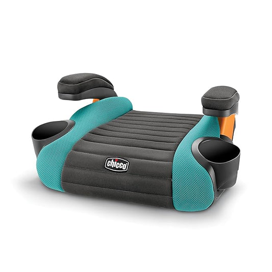 Chicco GoFit Backless Booster Car Seat Without Latch Attachment, Travel Booster Seat for Car, Portable Car Booster Seat for Children 40-110 lbs., Raindrop/Blue