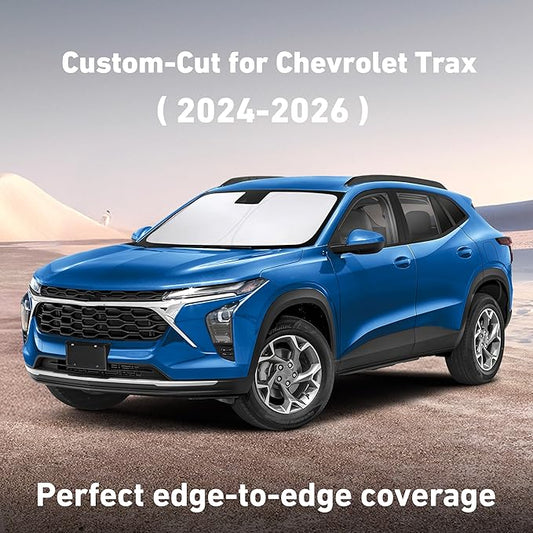 EcoNour Windshield Sunshade Compatible for Chevrolet Trax 2024 2025 2026, Sun Visor for Front Windshield & Window Sun Shade Cover, UV Heat Blocker & Protector, Car Accessories