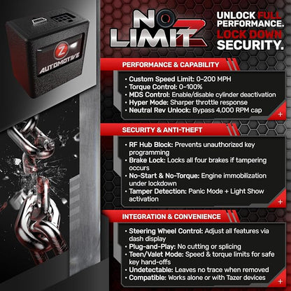 Z Automotive Tazer JL Mini and NoLimitz JL Kit fits 2018-2026 Wrangler JL and Gladiator JT | Improves Security and Performance | Max Customization | Easy Installation