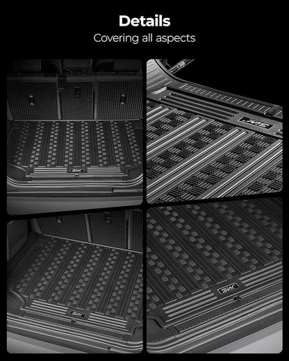 3W Cargo Liner Fit 2020-2025 2026 Land Rover Defender 110 5 Seats, (NOT for Defender 110s/Rubber Flooring), TPE All Weather Custom Fit Trunk Mat for Land Rover Defender, Black