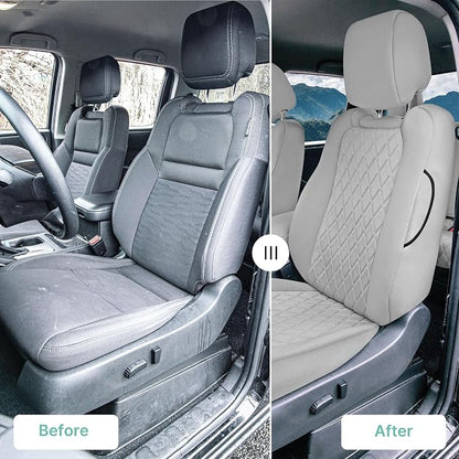 FH Group Custom Fit Car Seat Covers Specifically Made for 2022-2026 Nissan Frontier, Front Set Solid Gray Ultraflex Neoprene Waterproof Automotive Seat Covers for Pickup Truck, Nissan Accessories
