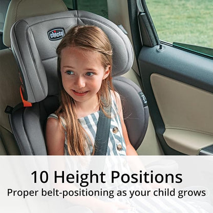 Chicco KidFit ClearTex Plus 2-in-1 Belt-Positioning Booster Car Seat, Backless and High Back Booster Seat, for Children Aged 4 Years and up and 40-100 lbs., Reef/Navy