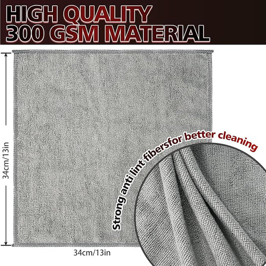 Microfiber Cleaning Cloth 12 Pack, 13 x 13 inch Microfiber Towels for Cars, High Performance Ultra Absorbent Car Washing Cloth, Lint Free Streak Free Cleaning Rags, 1200 Washes