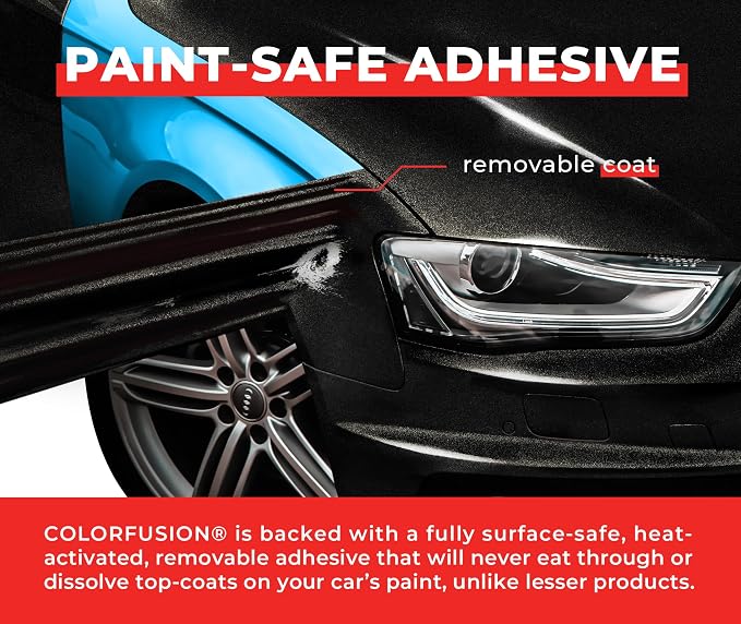 ColorFusion PPF by VViViD, Gloss Metallic Black Dry Apply PPF Vinyl Car Wrap Roll 60ft x 5ft