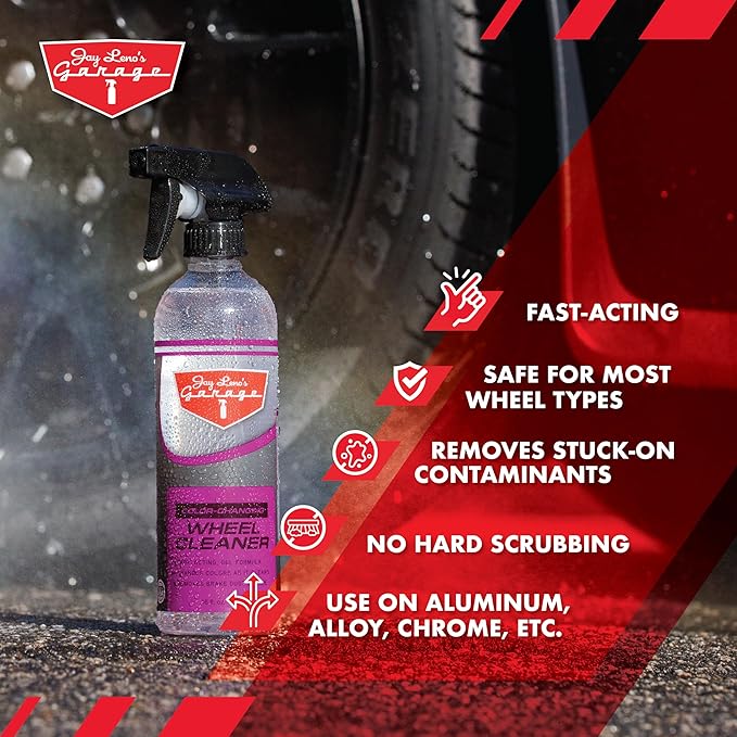 Jay Leno's Garage Wheel Cleaner Spray – Brake Cleaner and Heavy Duty Brake Dust Remover that Works as a Rim Cleaner, Leaving Wheels, Rims, Brake Pads & Rotors Spotless for a Showroom-Quality Finish