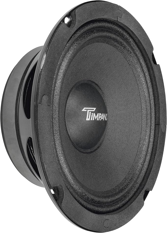 Timpano 6.5 Inch Shallow Midrange Speaker 500 Watts Max Power TPT-MR6-4 PRO, 6.5 Midrange Speakers 4 Ohm Shallow Mount Car Audio Speaker, Pro Audio Loudspeaker Compact for Doors (Single)