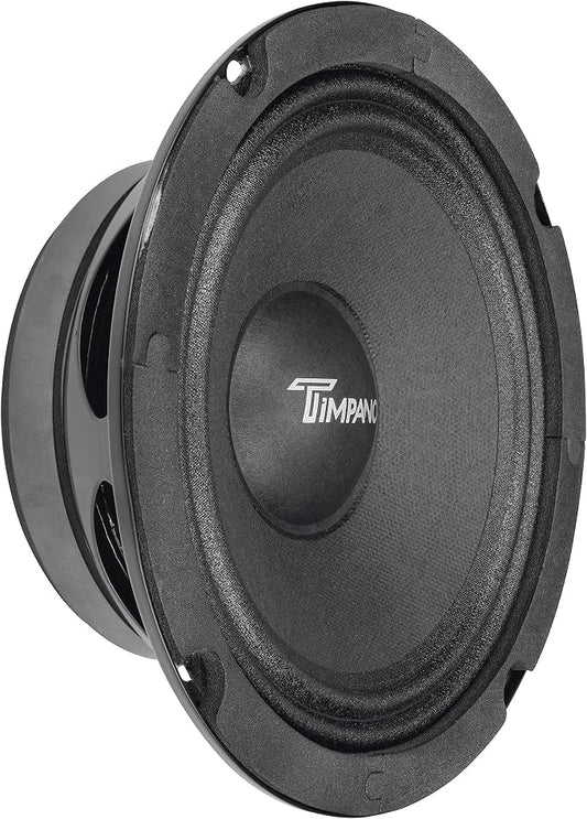 Timpano 6.5 Inch Shallow Midrange Speaker 500 Watts Max Power TPT-MR6-4 PRO, 6.5 Midrange Speakers 4 Ohm Shallow Mount Car Audio Speaker, Pro Audio Loudspeaker Compact for Doors (Single)
