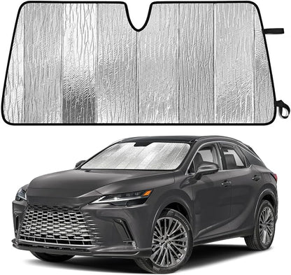 EcoNour Accordion Foldable Windshield Sun Shade Fit for Lexus RX 2023-2023 2024 2025 Sunshade, Front Car Window Shades Sun Visor, Blocks UV Rays & Heat, Car Accessories