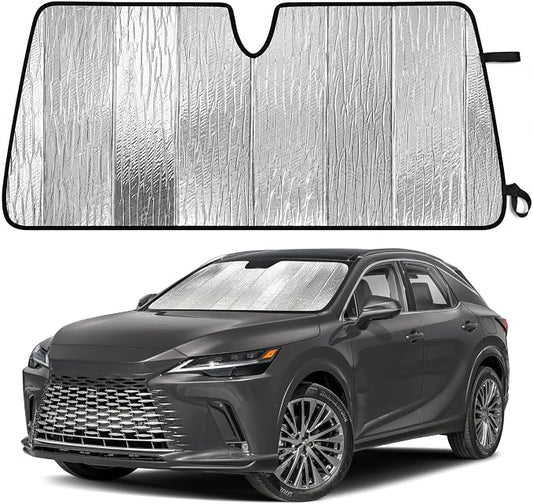 EcoNour Accordion Foldable Windshield Sun Shade Fit for Lexus RX 2023-2023 2024 2025 Sunshade, Front Car Window Shades Sun Visor, Blocks UV Rays & Heat, Car Accessories