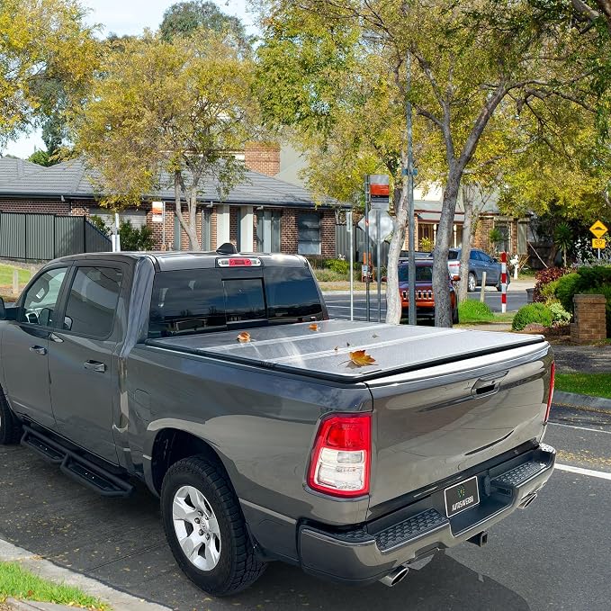 AUTOSAVER88 FRP Hard Tri-fold Truck Bed Tonneau Cover Compatible with Ford Maverick 2022 2023 2024 2025 2026 4.5 Feet Bed