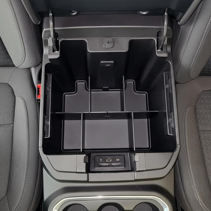 Center Console Organizer for Chevy Silverado 1500 / GMC Sierra 1500 (2019-2021) & 2500/3500 HD (2020-2023) (full console w/bucket seats ONLY) - Made in USA - SLX157