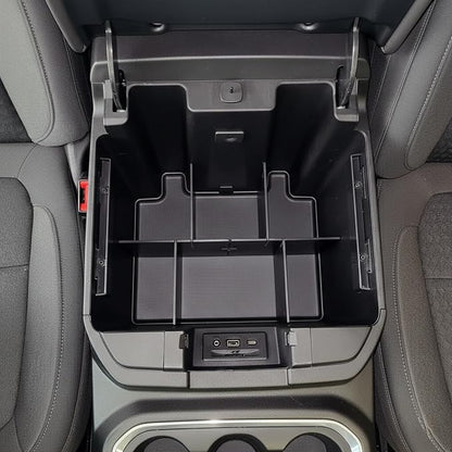 Center Console Organizer for Chevy Silverado 1500 / GMC Sierra 1500 (2019-2021) & 2500/3500 HD (2020-2023) (full console w/bucket seats ONLY) - Made in USA - SLX157